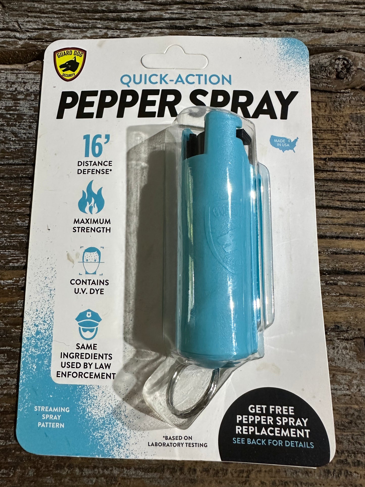Blue mini safety keychain